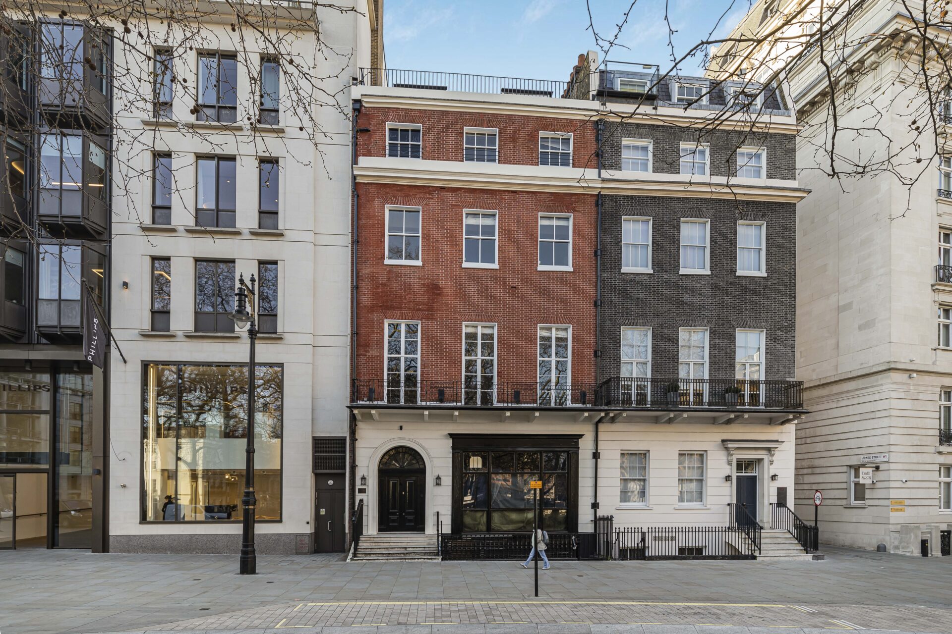 A row of historic buildings in Berkeley Square