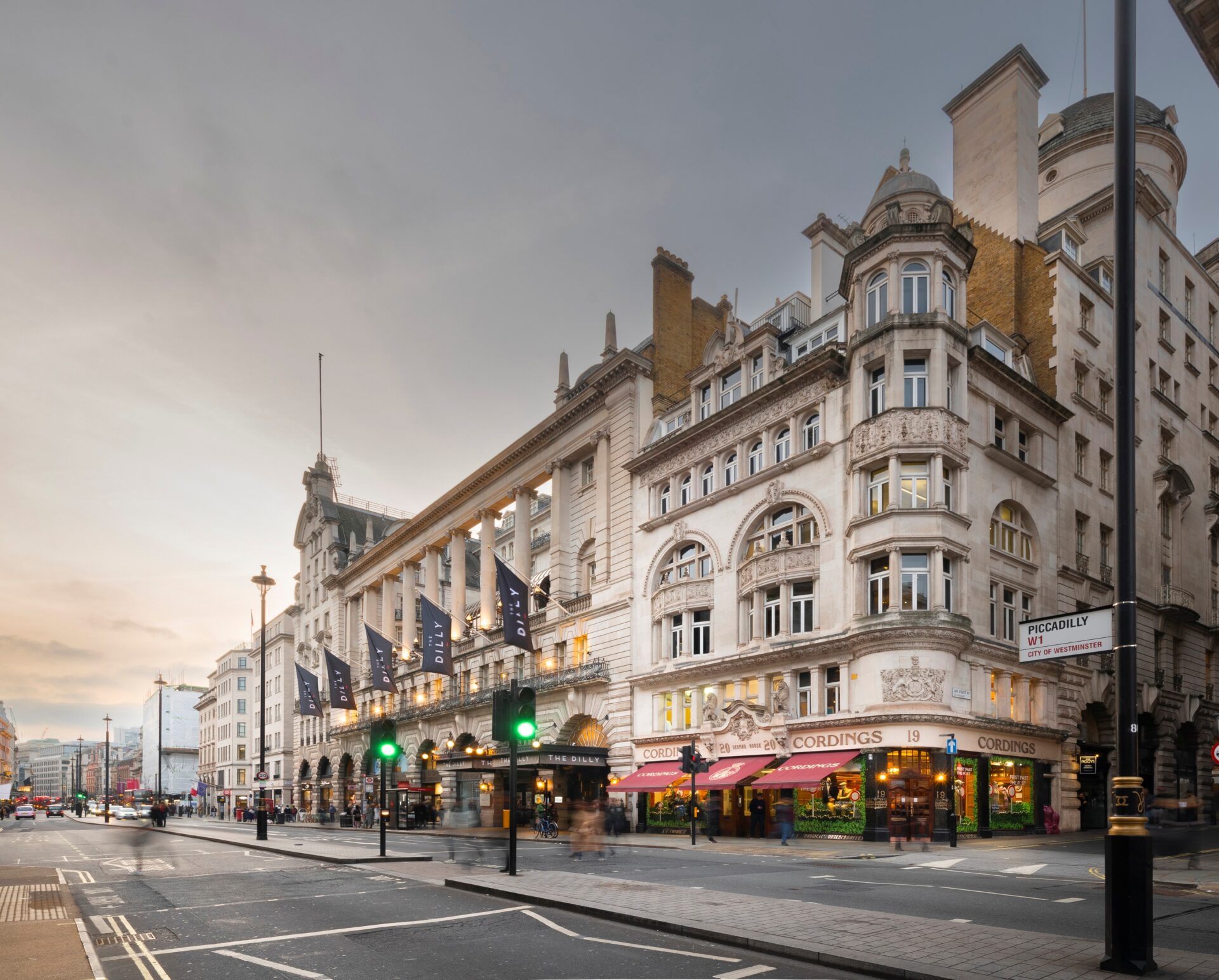 A row of historic buildings on London's Regent Street