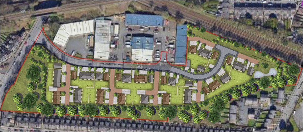 Aerial view map of a residential development