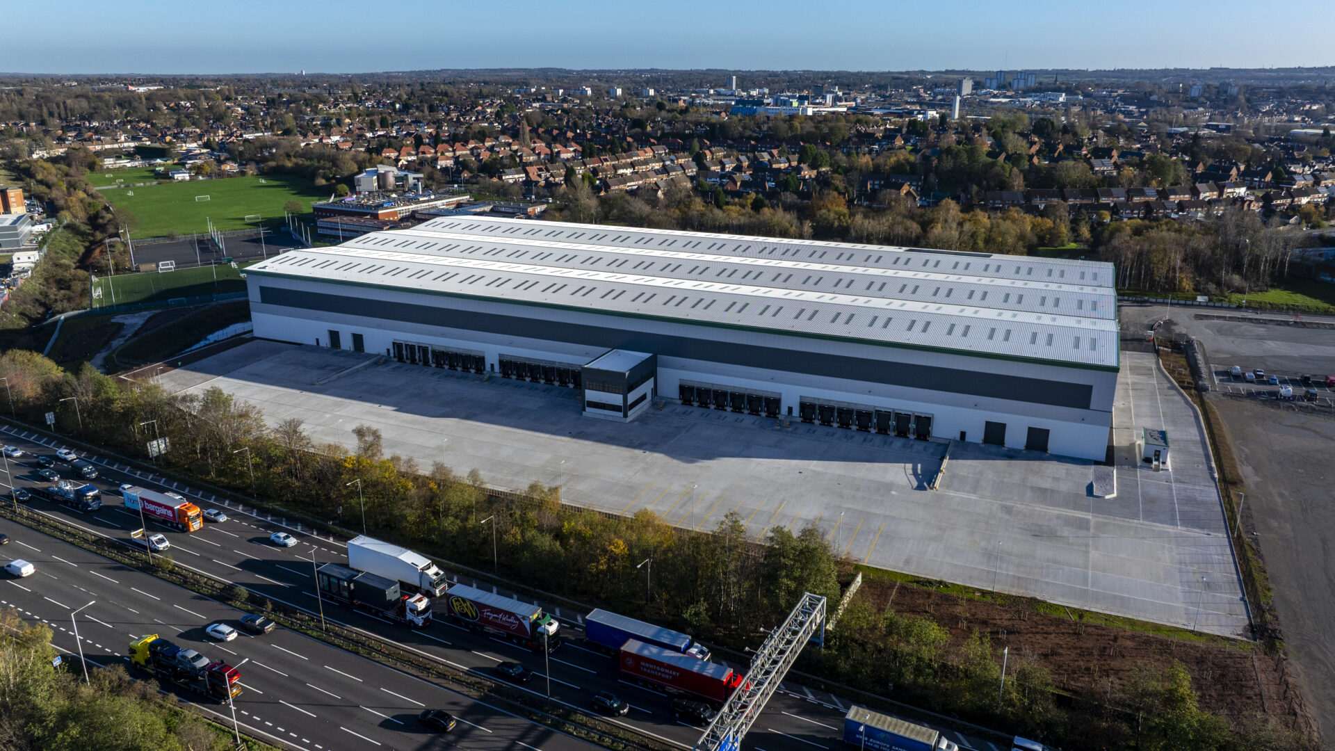 Aerial view of an industrial unit