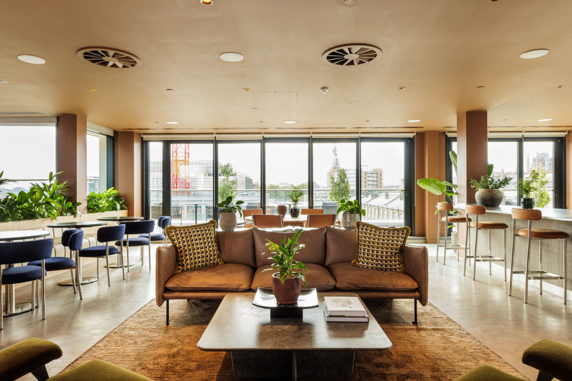 Interior of a modern office lounge space