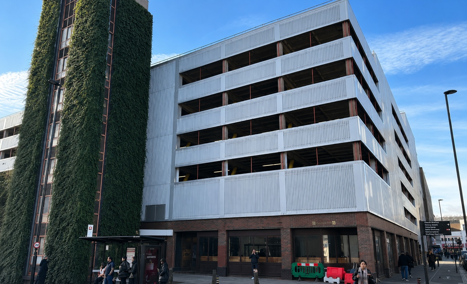 External view of a multi-storey car park