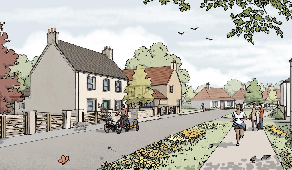 CGI image of a residential development