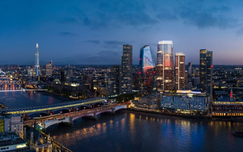 18 Blackfriars Road_Hines_Dusk_Credit © DBOX for Hines