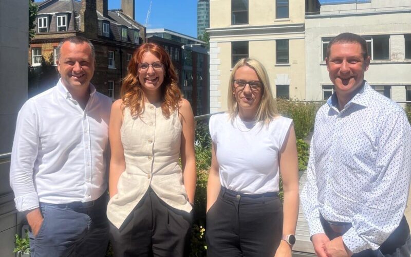 Avison Young Decarb team (from left to right Chris Wright, Nadine Lawless, Holly Evans, Rob Redfern)
