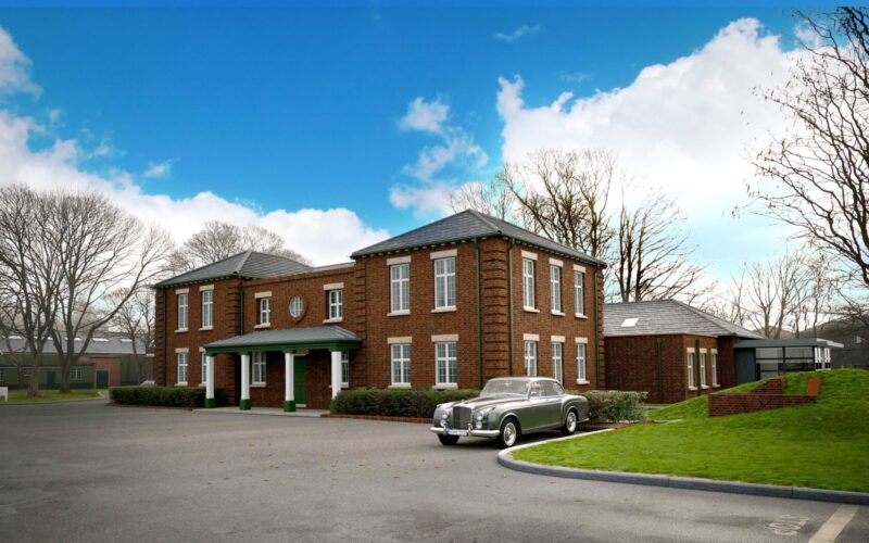 Bicester Motion restoration of Building 146-147 – front - CGI