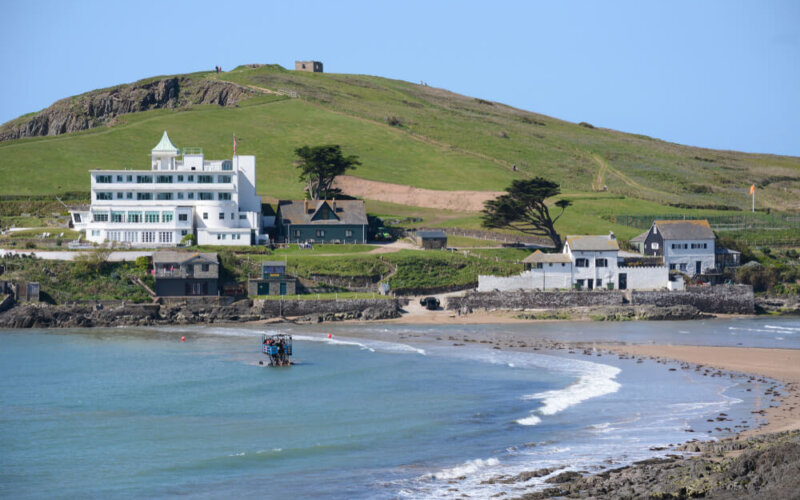 Scenic,View,Of,Burgh,Island,,Bigbury,On,Sea,,Devon,,At