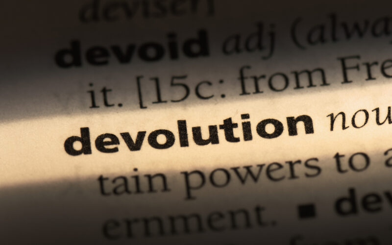 Devolution,Word,In,A,Dictionary.,Devolution,Concept