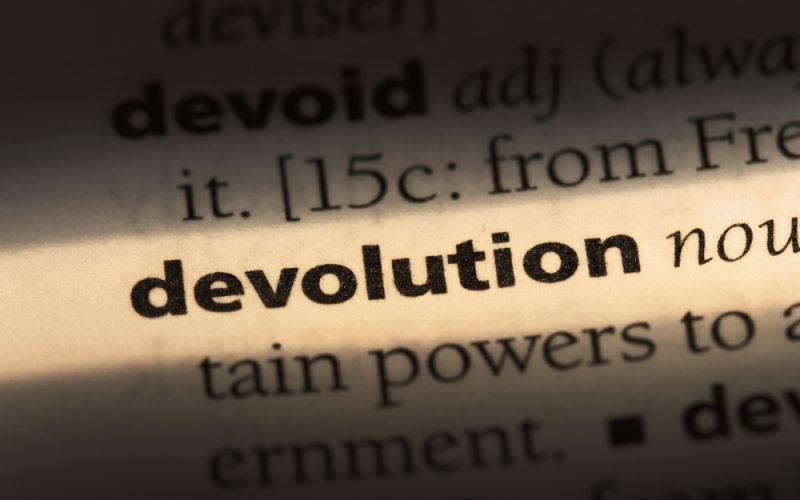 Devolution,Word,In,A,Dictionary.,Devolution,Concept