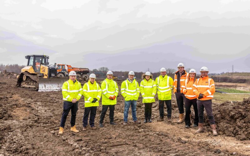 Dynamo Park start on site Stainforth (far left), Carter Jonas (representing NH), then 4 National Highways team, then 3 Wilton Developments team far right 1