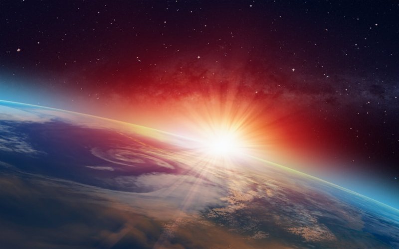 Planet,Earth,With,A,Spectacular,Sunset,"elements,Of,This,Image