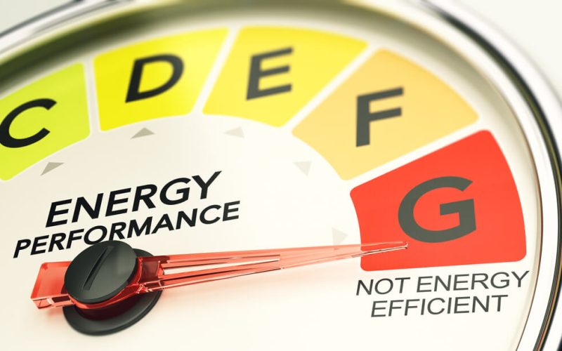 3d,Illustration,Of,An,Energy,Performance,Indicator.,Concept,Of,Ineffective