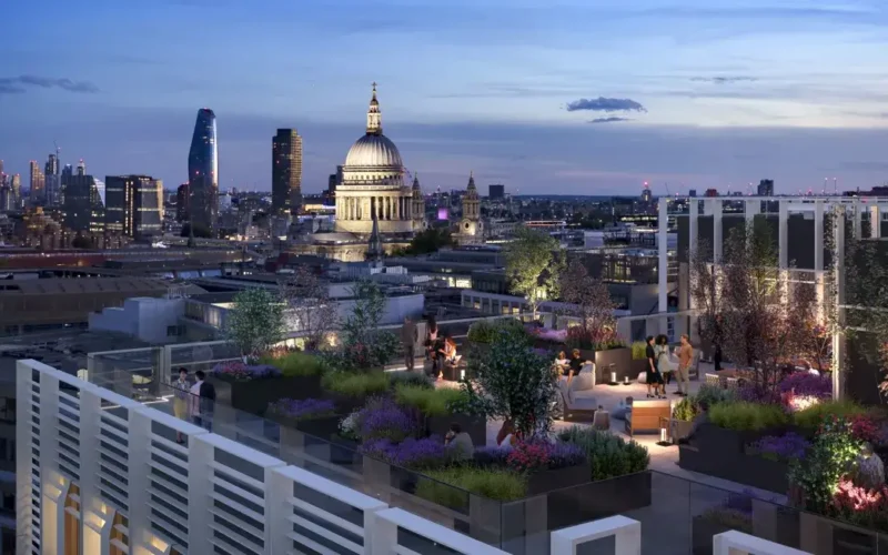 GPE 2 Aldermanbury Square 4097_roof-terrace_view-01_night_draft_003