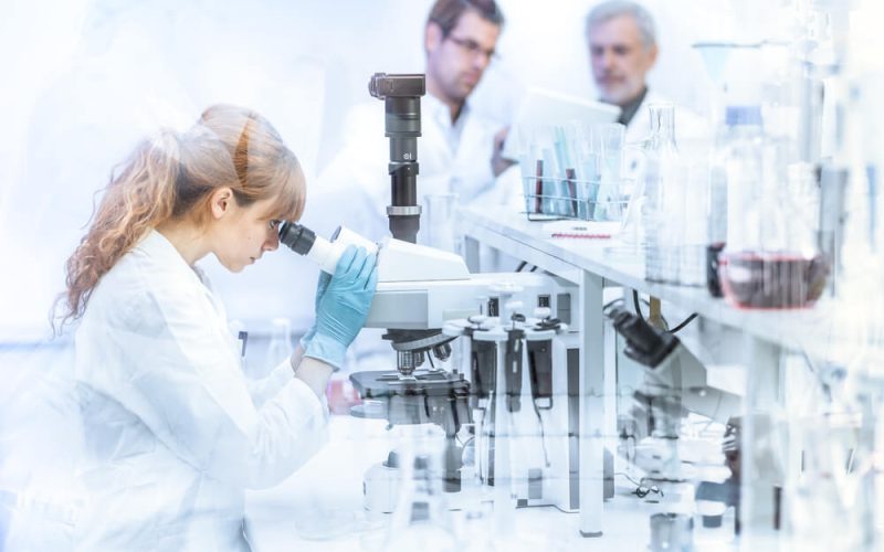 Health,Care,Researchers,Working,In,Life,Science,Laboratory.,Female,Researcher