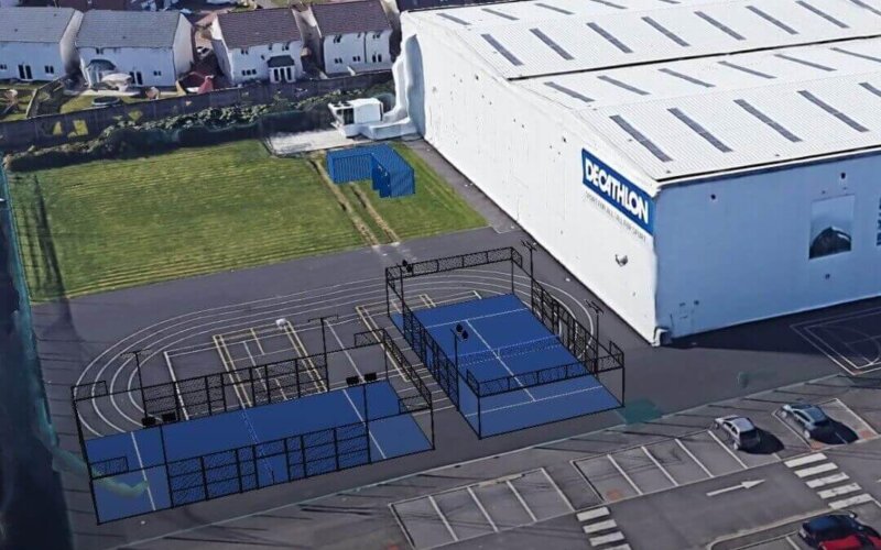 Location of Soul Padel courts at Decathlon Glasgow