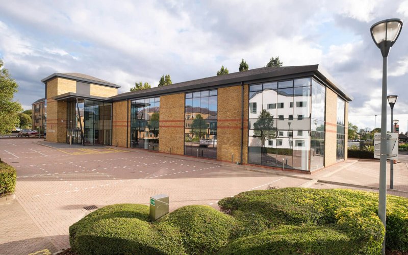 QUALITY OFFICE SPACE: The Lotus 1 building at Lotus Park, next to the River Thames at Staines. The development is now nearly fully occupied
