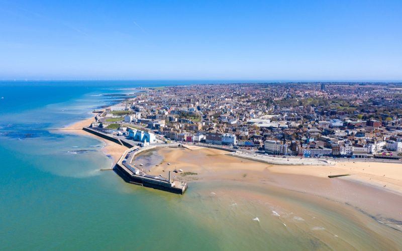 Margate,Coast,In,Summer,By,Drone