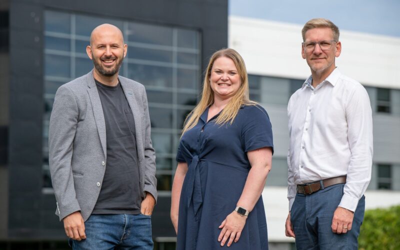 New hire - (from left) Nineteen47 directors Richard Walshaw, Helen Knott and Ben Williams