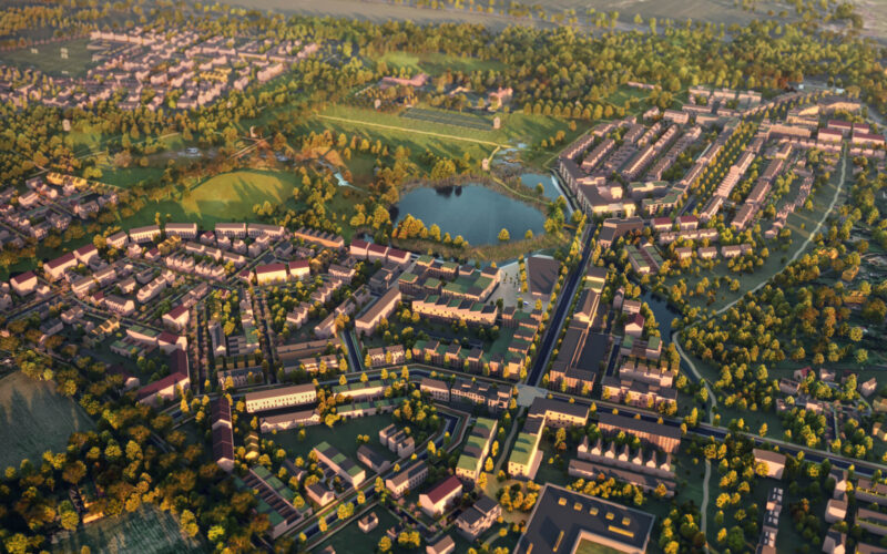 Otterpool Park Phase One CGI Aerial