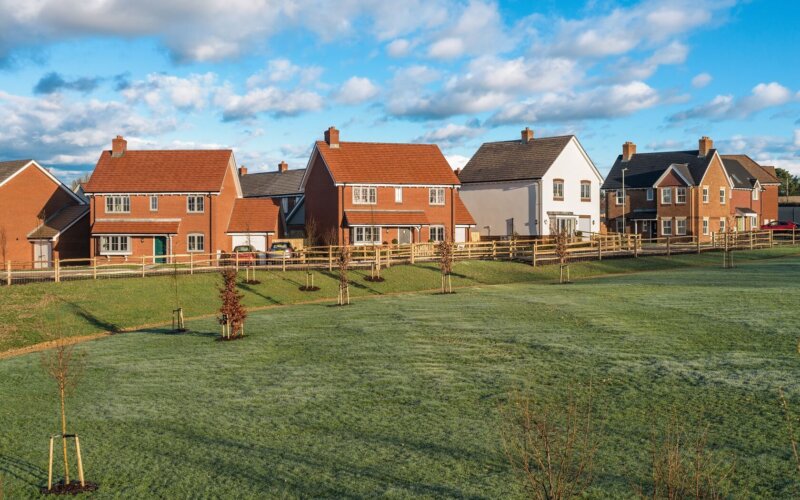 L-R Plots 47, to 49, 52 and 64,  Whitsbury Green, Fordingbridge, Pennyfarthing Homes