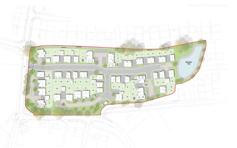 Proposed development layout for Cameron Homes' Barton-under-Needwood site lr