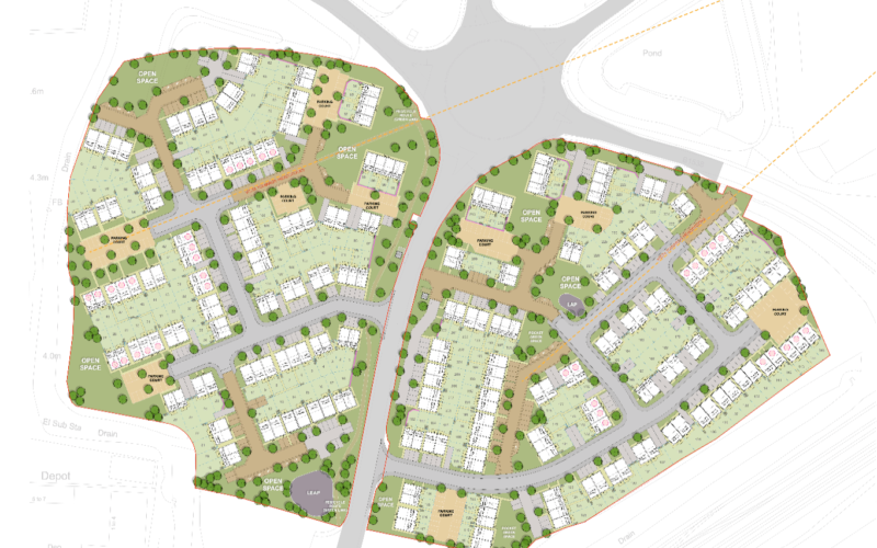 Proposed site layout for Waggons Way