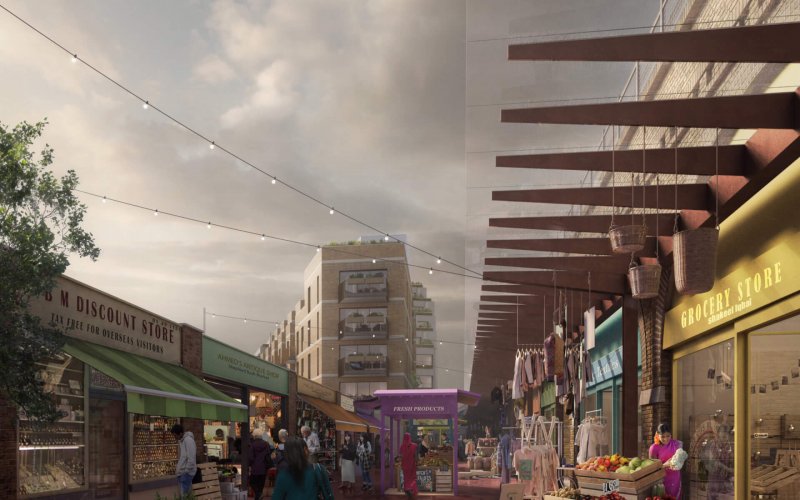 Shepherds Bush Market CGI Plan