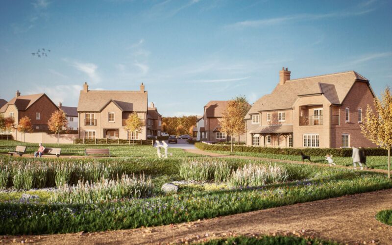 Street scene CGI of Bargate's proposed Whiteparish development lr