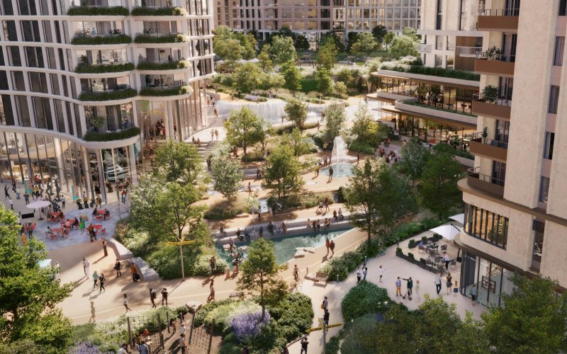 The Cascades at Earls Court - CGI. Image courtesy of ECDC