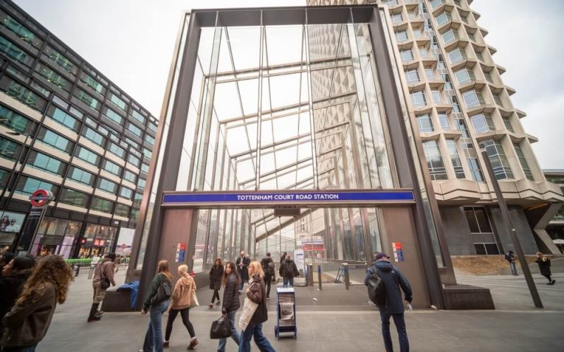 London-,November,14,,2024:,Tottenham,Court,Road,Underground,Station,In