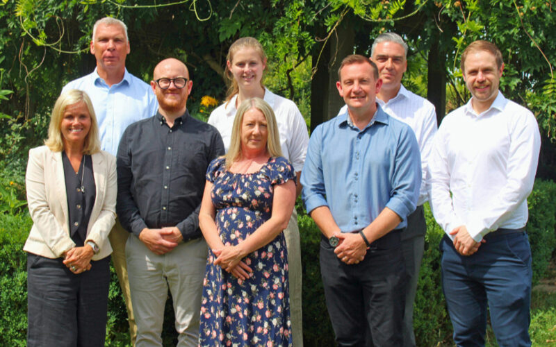 VALUATION TEAM: Vail Williams’ Gatwick regional managing partner Suzanne Holloway, left, with the regional valuation team, from left, Peter Sudworth (partner), Jason Morris Kidd (partner), Karen James (front, project coordinator), Natalie Wade (back, associate), Matt Wakeman (associate), Nigel Whitehurst (partner) and Matt King (surveyor)