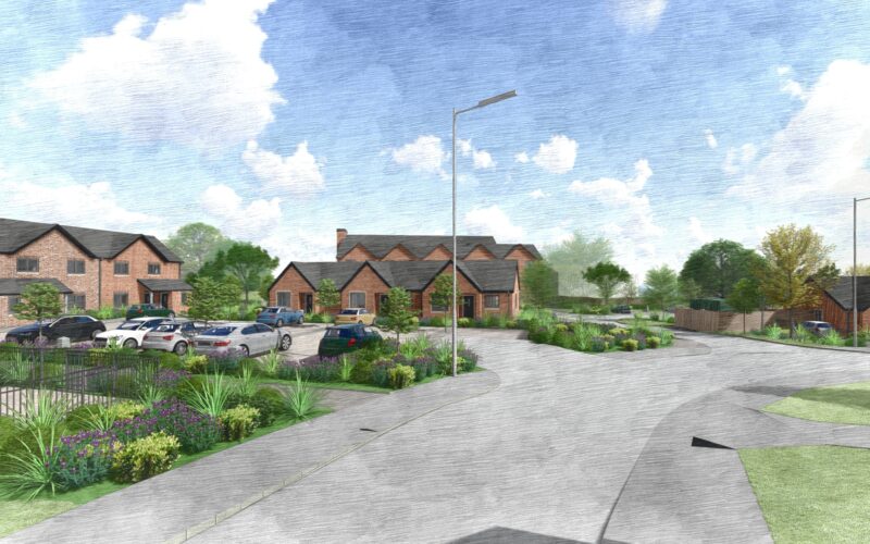 Vistry Cross Street Newcastle under Lyme artists impression street view