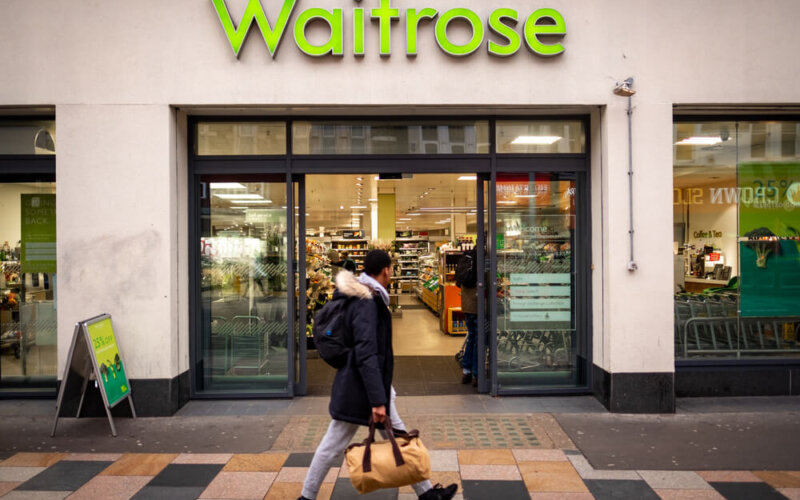 London-,January,,2020:,Waitrose,&,Partners,Store,Front,In,Clapham,