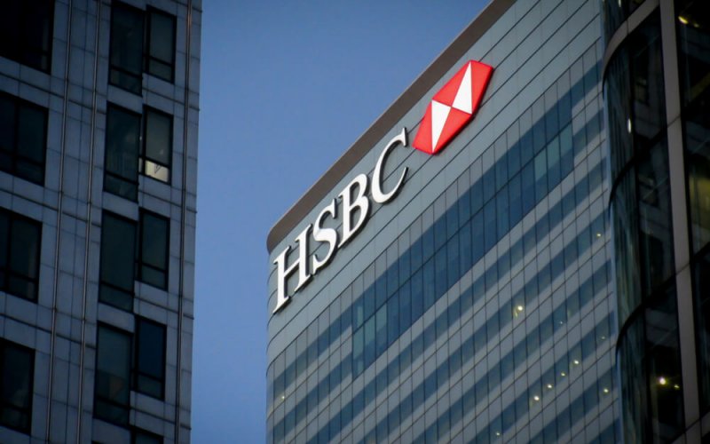 London-,October,,2018:,Hsbc,Building,In,Canary,Wharf,Financial,Centre.