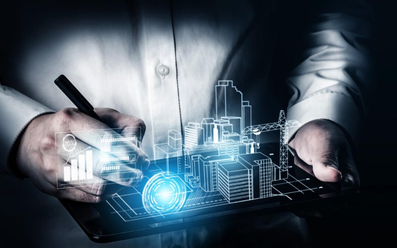 Innovated,Building,Architecture,And,Engineering,Showing,By,Future,Construction,Design.