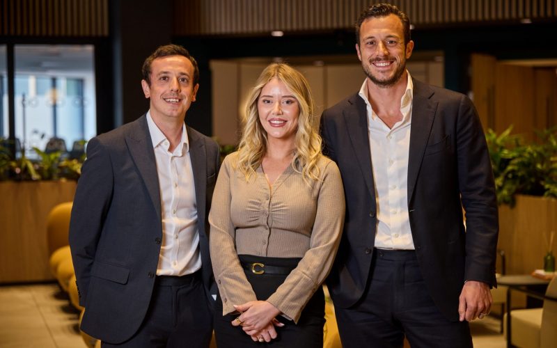 Representatives of Xenia Property Group and Hawthorn Capital pose together for a group photo.