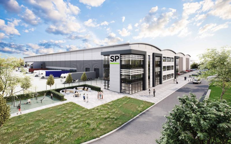 Architectural rendering of the proposed Stoford Park i54 manufacturing scheme in Wolverhampton