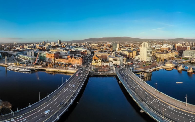 Aerial,View,Of,Belfast,In,Autumn