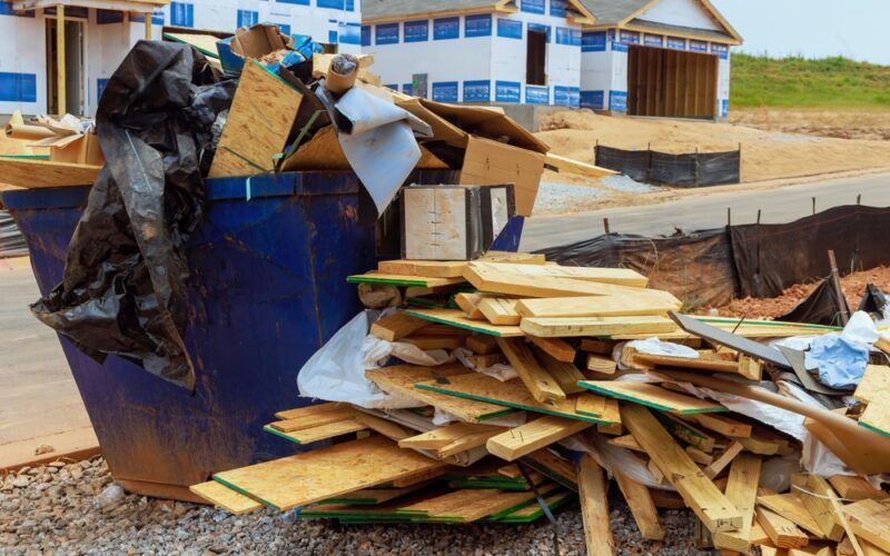 It,Is,Used,For,Disposing,Of,Construction,Waste,During,House