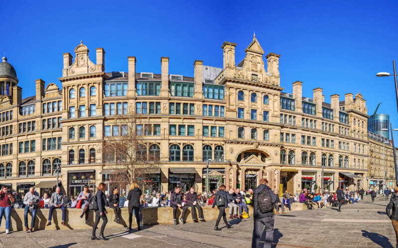 Manchester,,Uk,-,February,26,,2019:,View,Of,The,Manchester