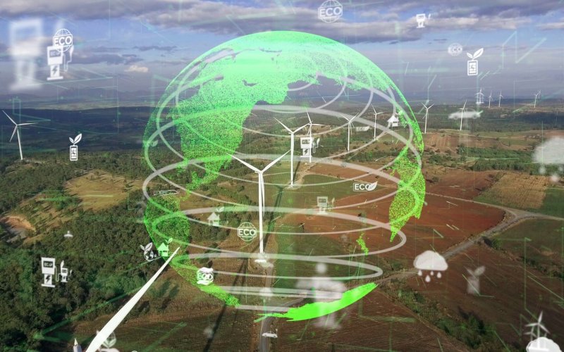Future environmental conservation and renewable energy modernization development by using technology of sustainable resources to reduce pollution and carbon emission .