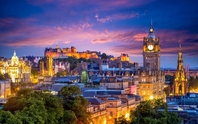 Aerial,View,From,Calton,Hill,,Edinburgh,,Uk