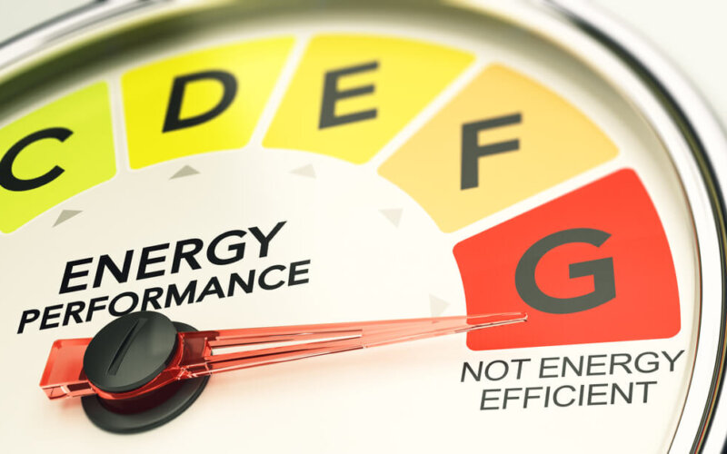 3d,Illustration,Of,An,Energy,Performance,Indicator.,Concept,Of,Ineffective