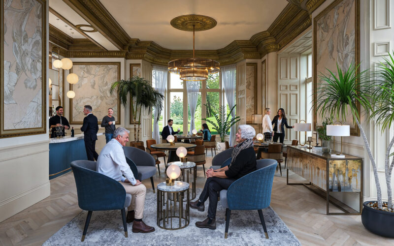 LansdowneHouse,CGIimageshowinghowthegranddrawingroomwilllookafterrefurbishment,ImagecreditCDAArchitects