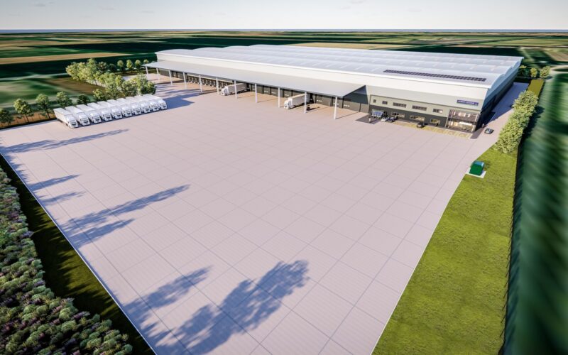 Latham Ltd Regional Distribution Centre in East Anglia Aerial View CGI