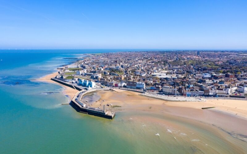 Margate,Coast,In,Summer,By,Drone