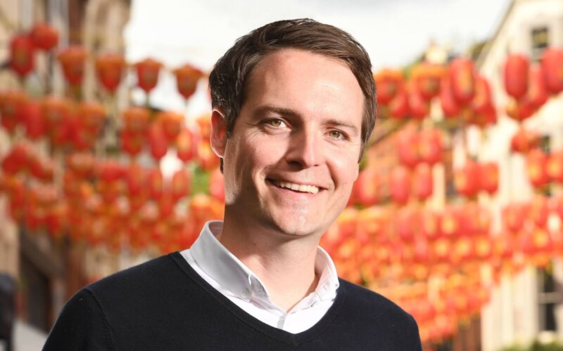 Matt Thompson, Director of Insight at the Shaftesbury Group, pictured at the gate to China Town in LOndon's West End.©Russell Sach - 0771 882 6138
