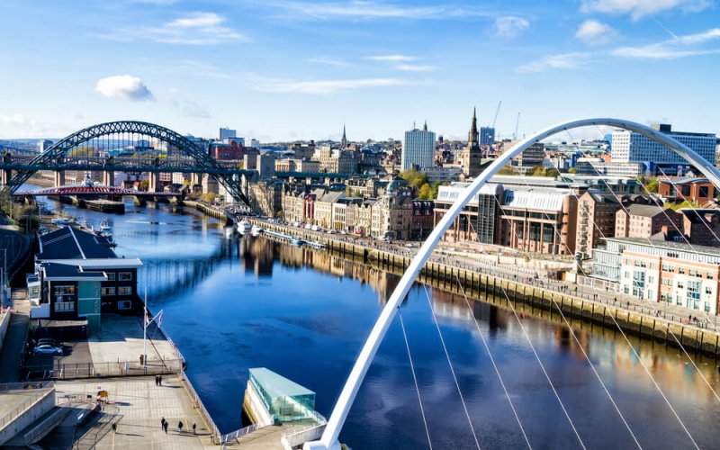 Classic,View,Of,The,Iconic,Tyne,Bridge,Spanning,The,River