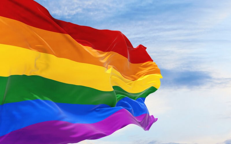 Pride,Rainbow,Lgbt,Gay,Flag,Being,Waved,In,The,Breeze