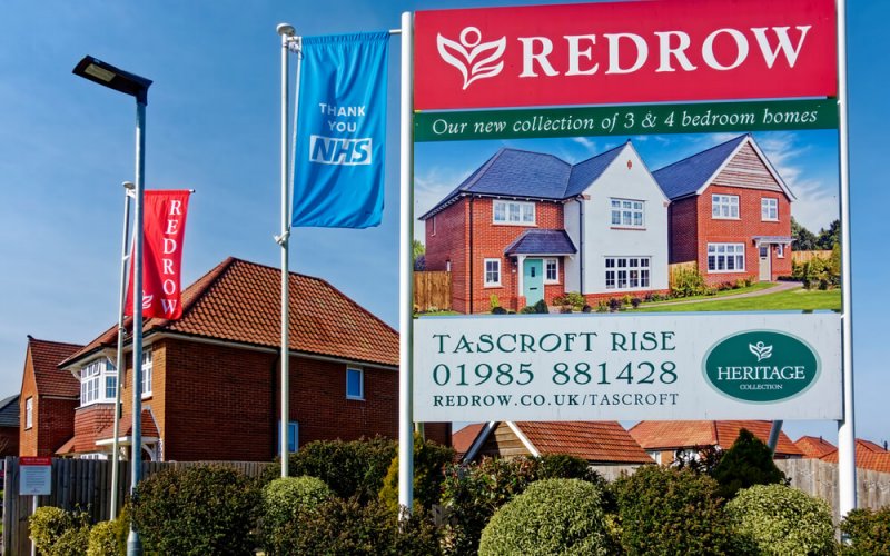 Warminster,,Wiltshire,,Uk,-,March,9,2021:,Redrow,Homes,Tascroft
